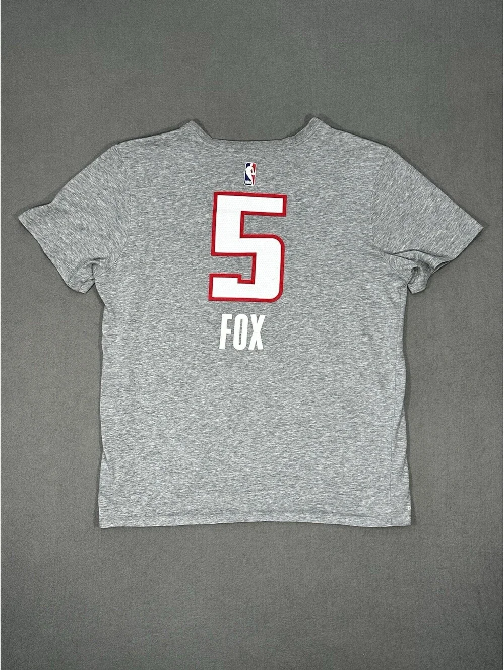 Sacramento Kings Fox #5 Nike Dri-Fit NBA Tee Shirt Mens XXL Gray Short Sleeve
